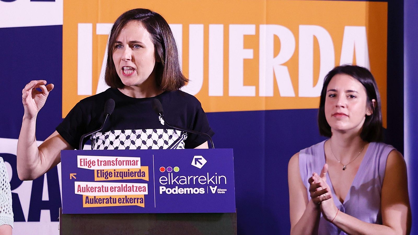 Elecciones vascas: Belarras y Montero piden el voto para Podemos