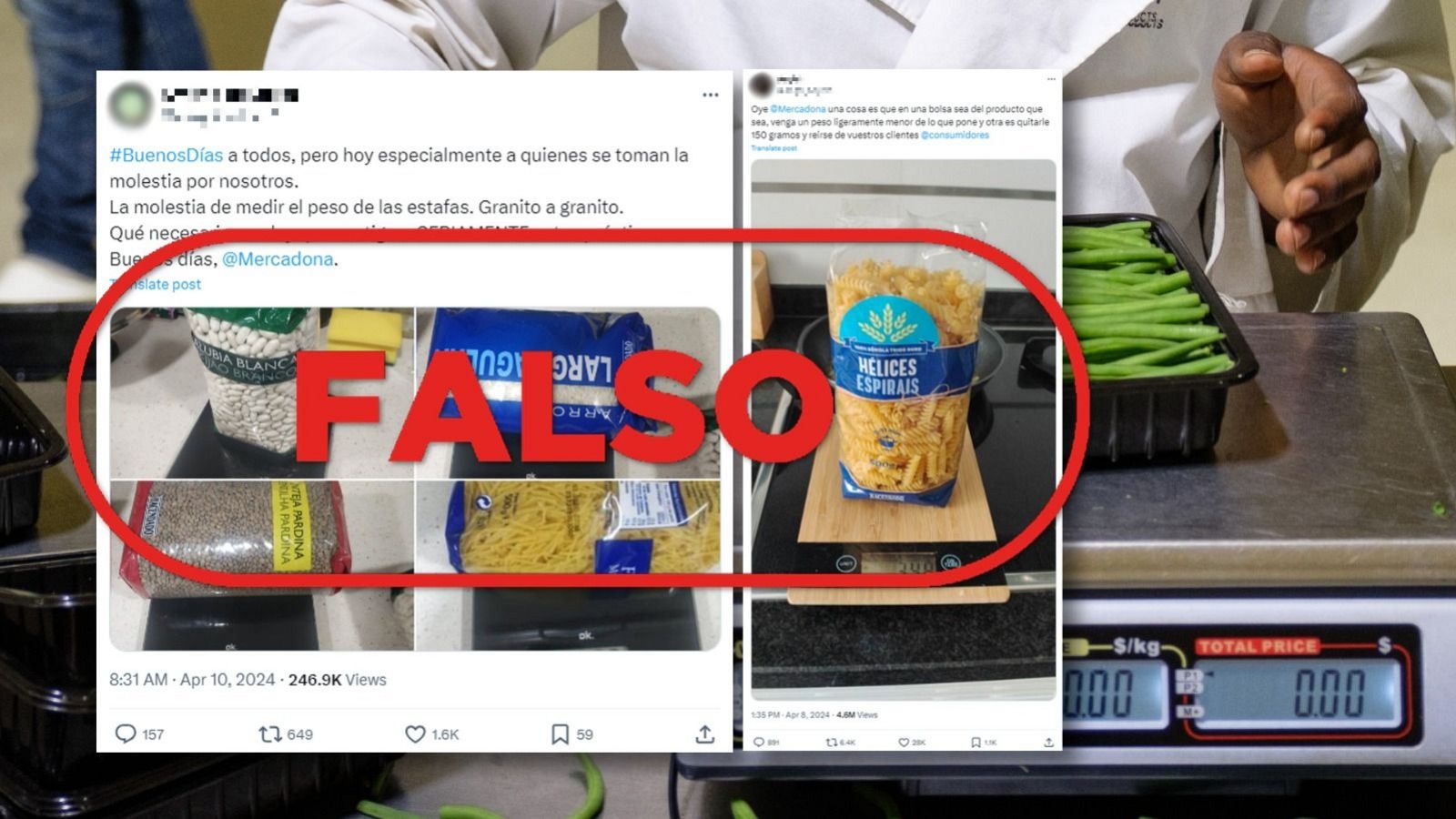 Mercadona no está vendiendo estos productos con un peso menor al indicado en su etiquetado