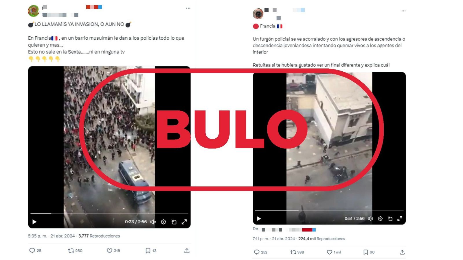 No son musulmanes agrediendo a la Policía en Francia, es un bulo