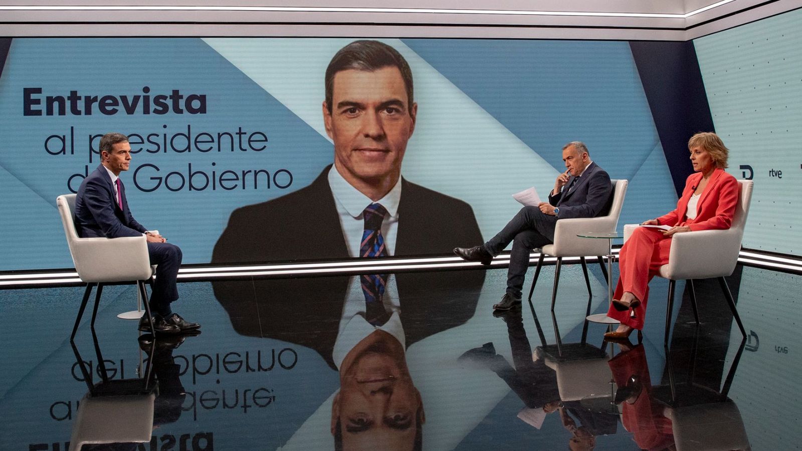 Pedro Sánchez, Presidente del Gobierno, en el Telediario de TVE