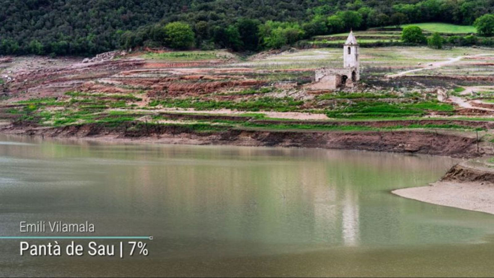 Embassament de Sau al 7% de capacitat