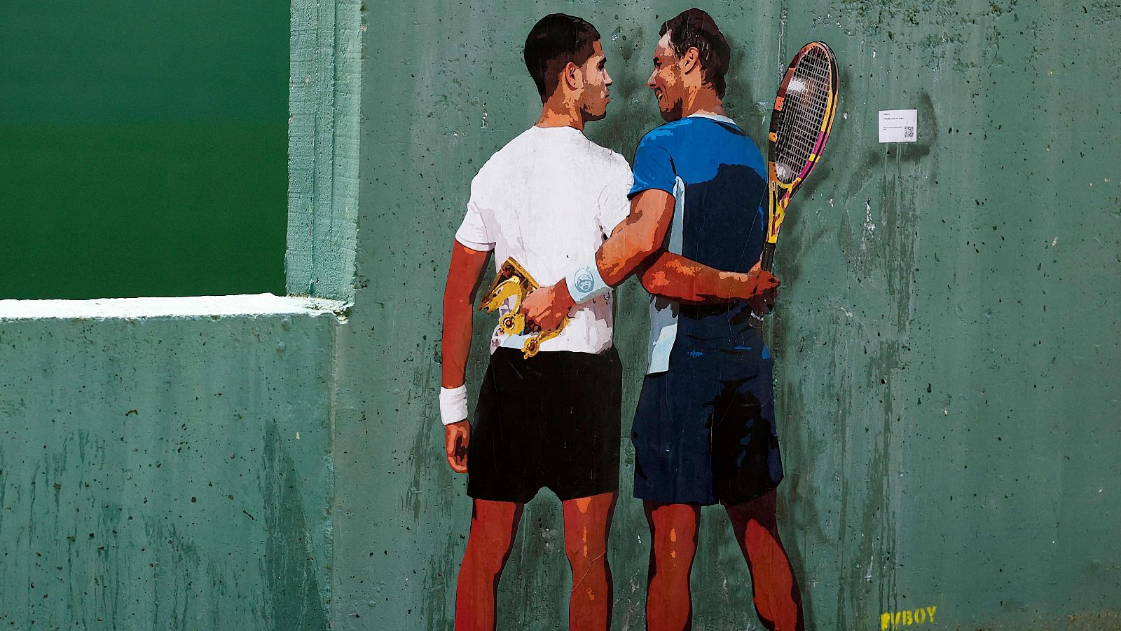 Mural de Nadal y Alcaraz