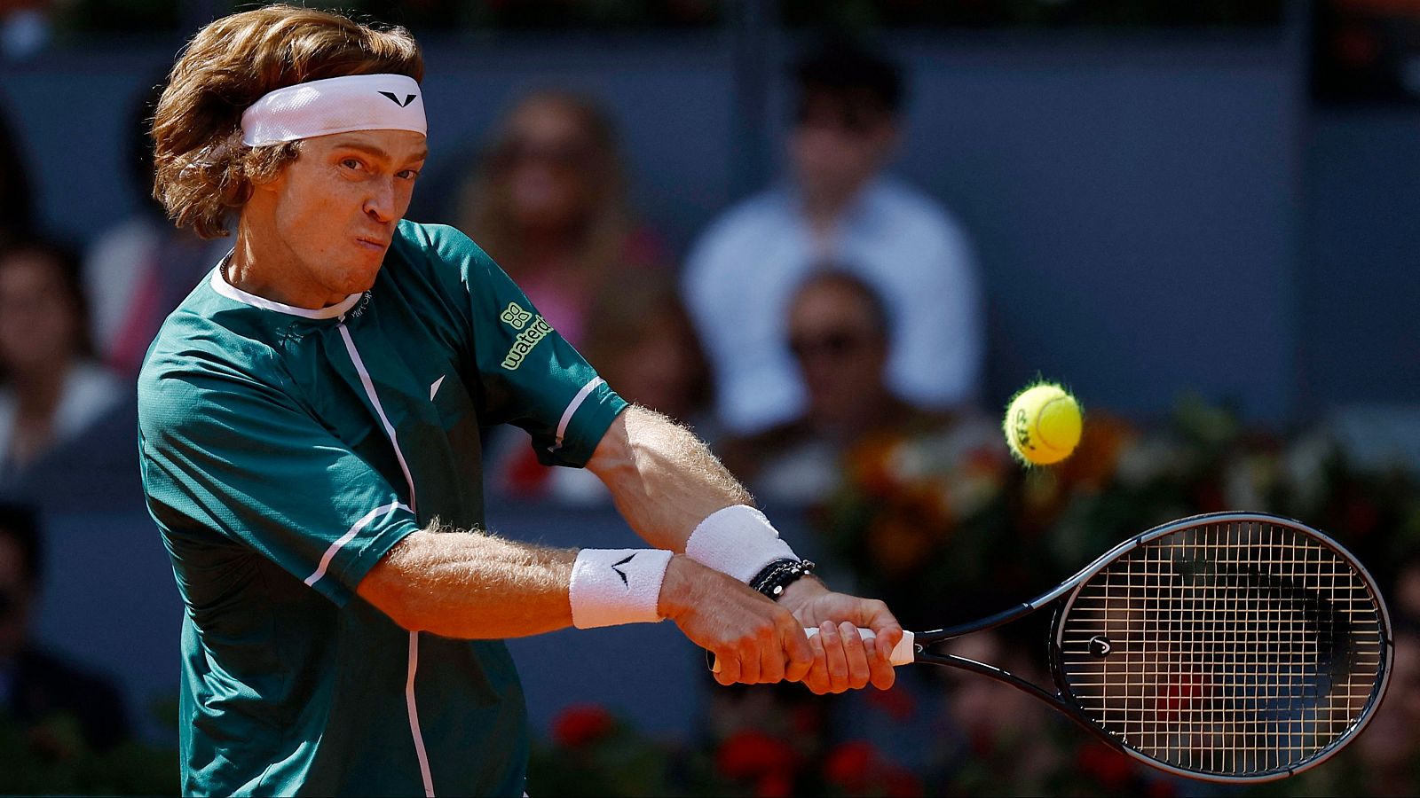 Rublev en el partido de semifinales contra Fritz
