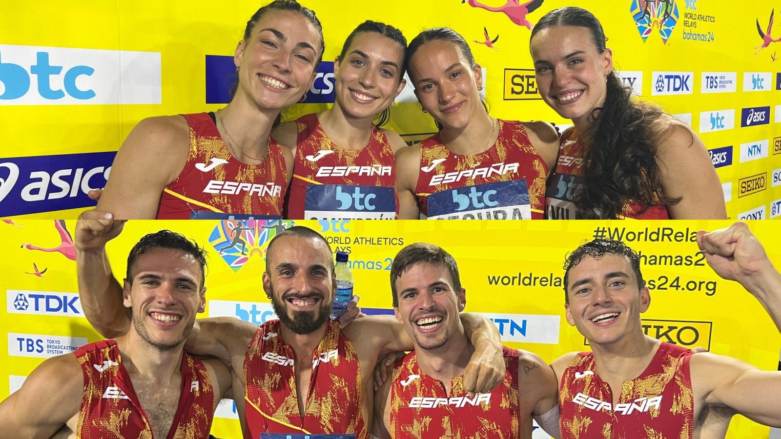 Los equipos españoles de 4x400 logran el billete a París 2024
