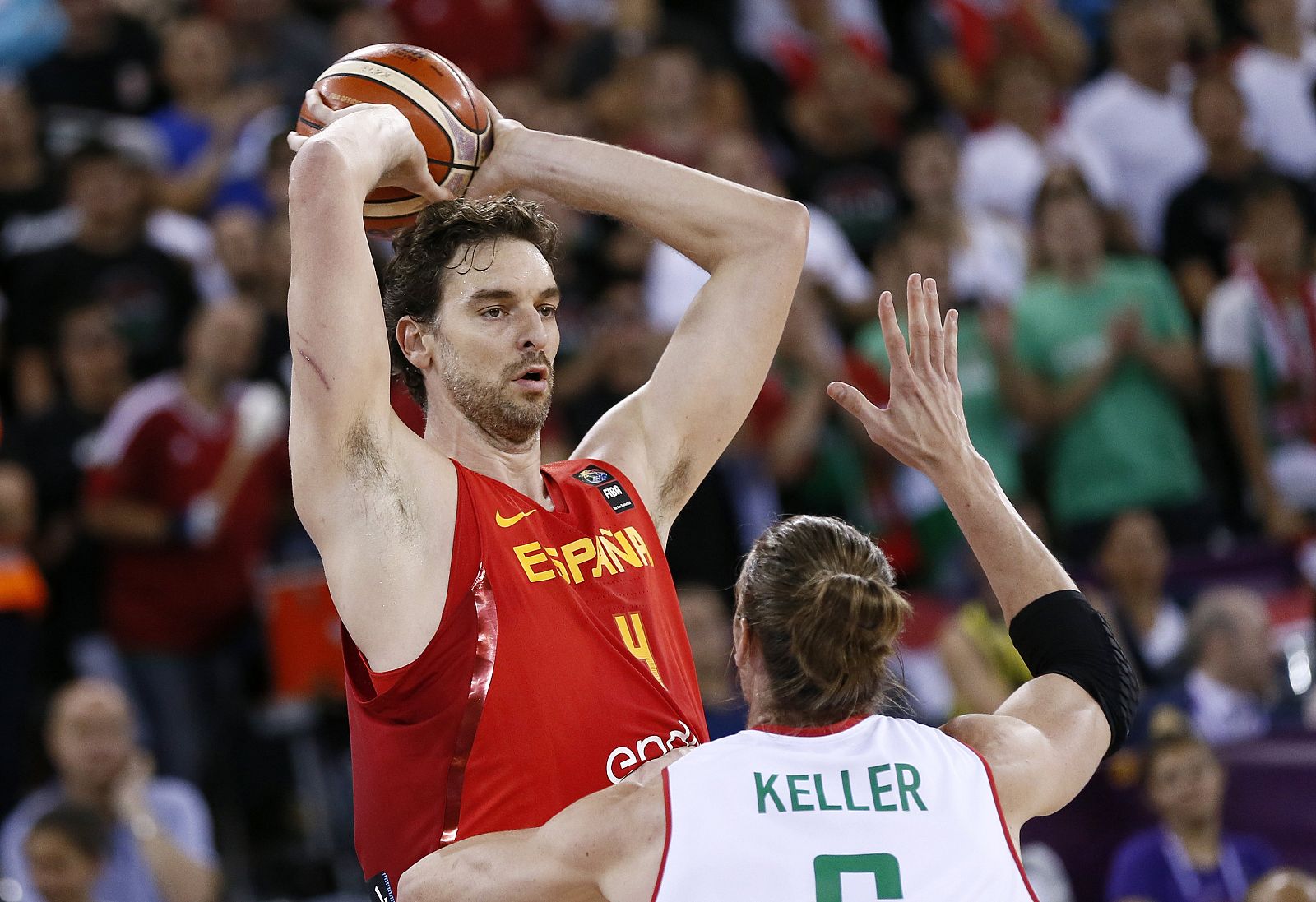 Gasol, durante el partido de este jueves