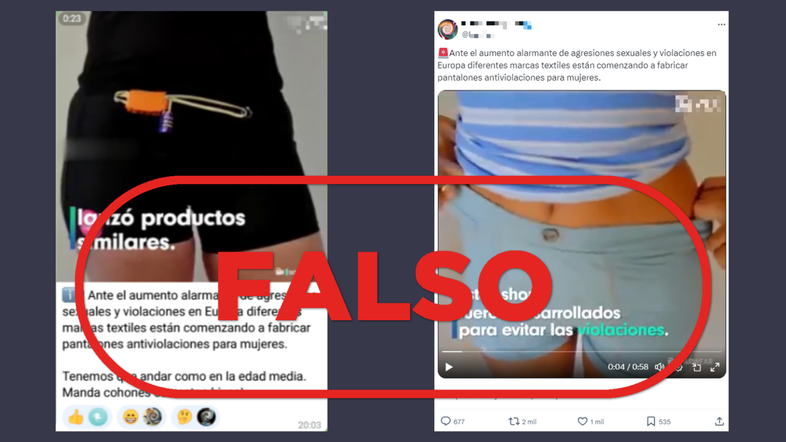 No están fabricando "pantalones antiviolación" por un aumento de agresiones sexuales en Europa