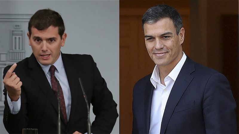 Sánchez y Rivera apoyan sin fisuras a Rajoy en la defensa de la ley en Cataluña 