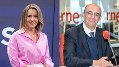 Los periodistas de RTVE Ana Ibáñez y Pepe López-Terradas, Antenas de Plata 2024