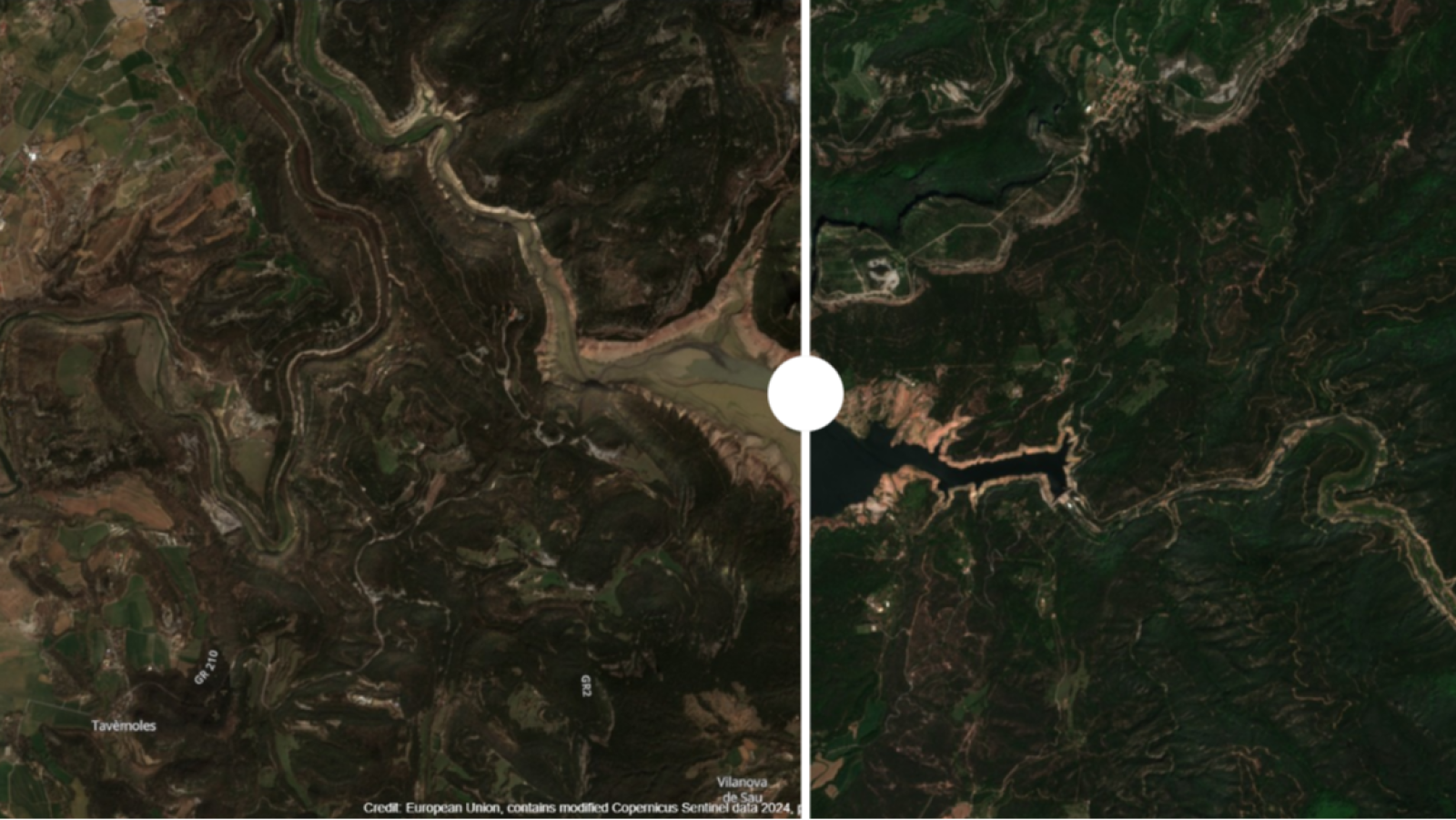 El pantà de Sau és un dels que més ha notat les pluges