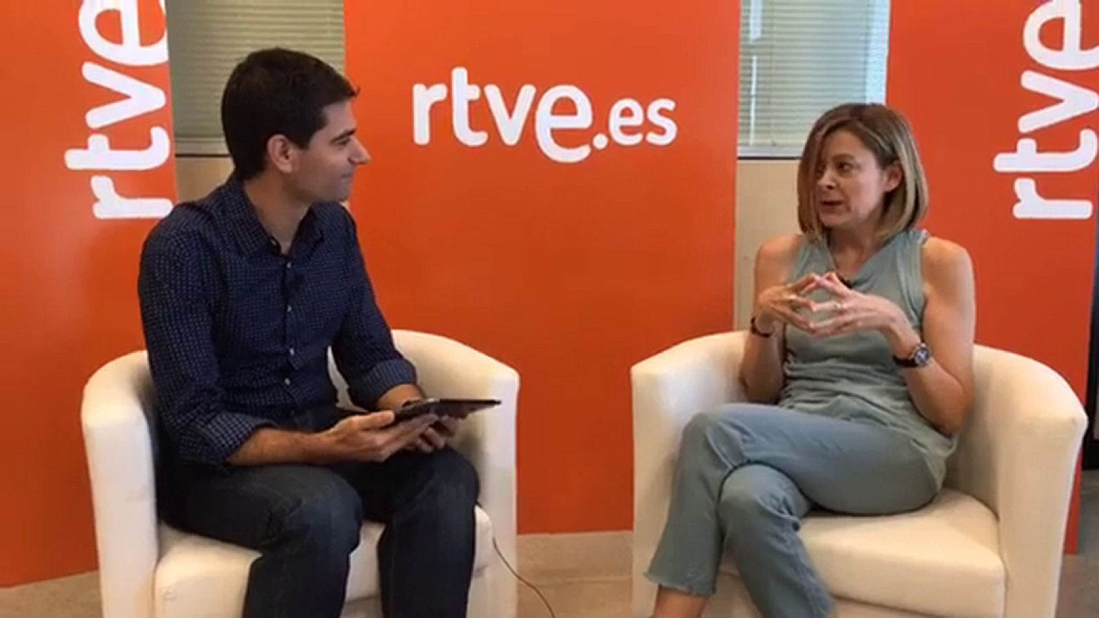 Rubén Vidal y Pepa Fernández, en un momento del videoencuentro