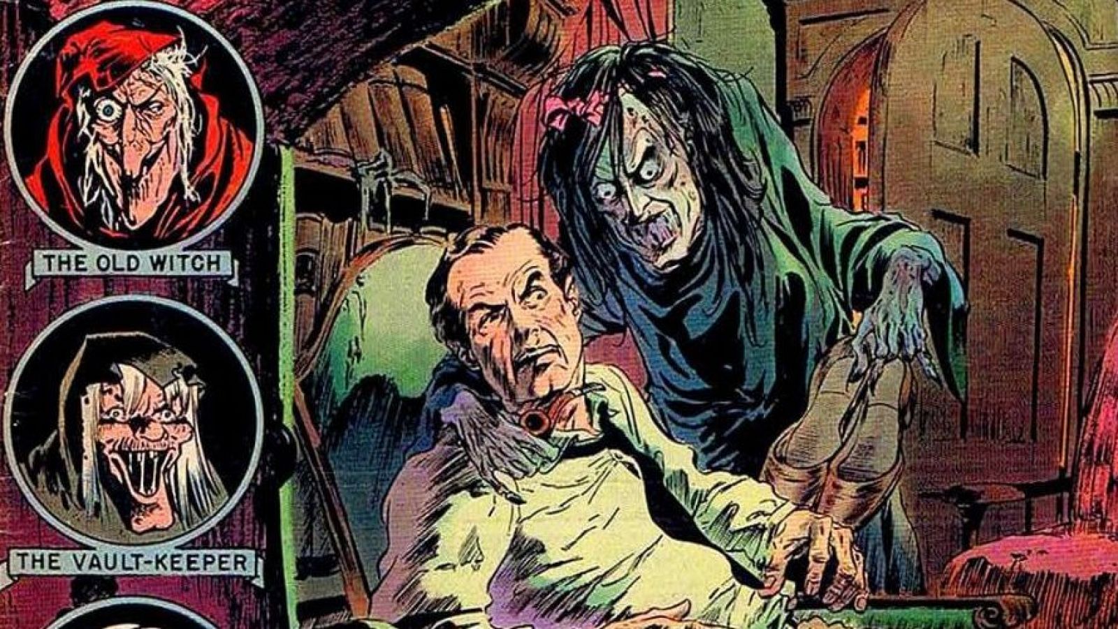 Detalle de una portada de 'The Haunt of Fear'