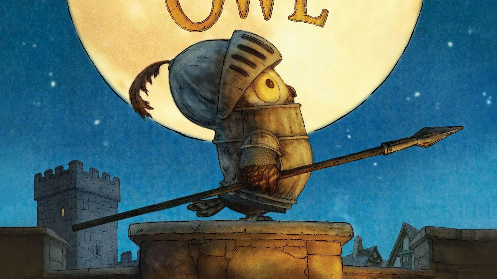 Detalle de la portada de 'El caballero mochuelo'