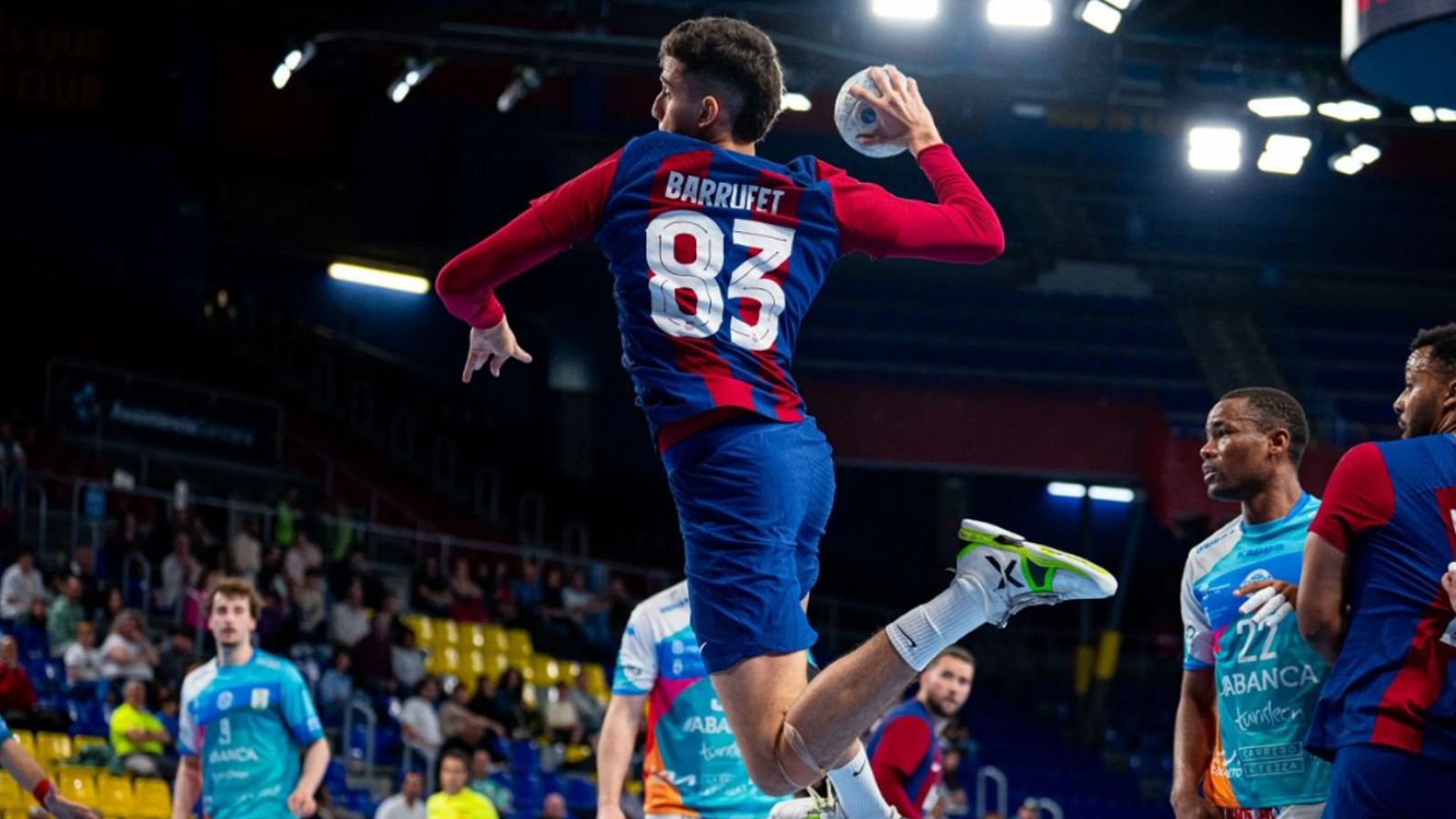 Barrufet durante un partido de Liga del Barcelona de Balonmano
