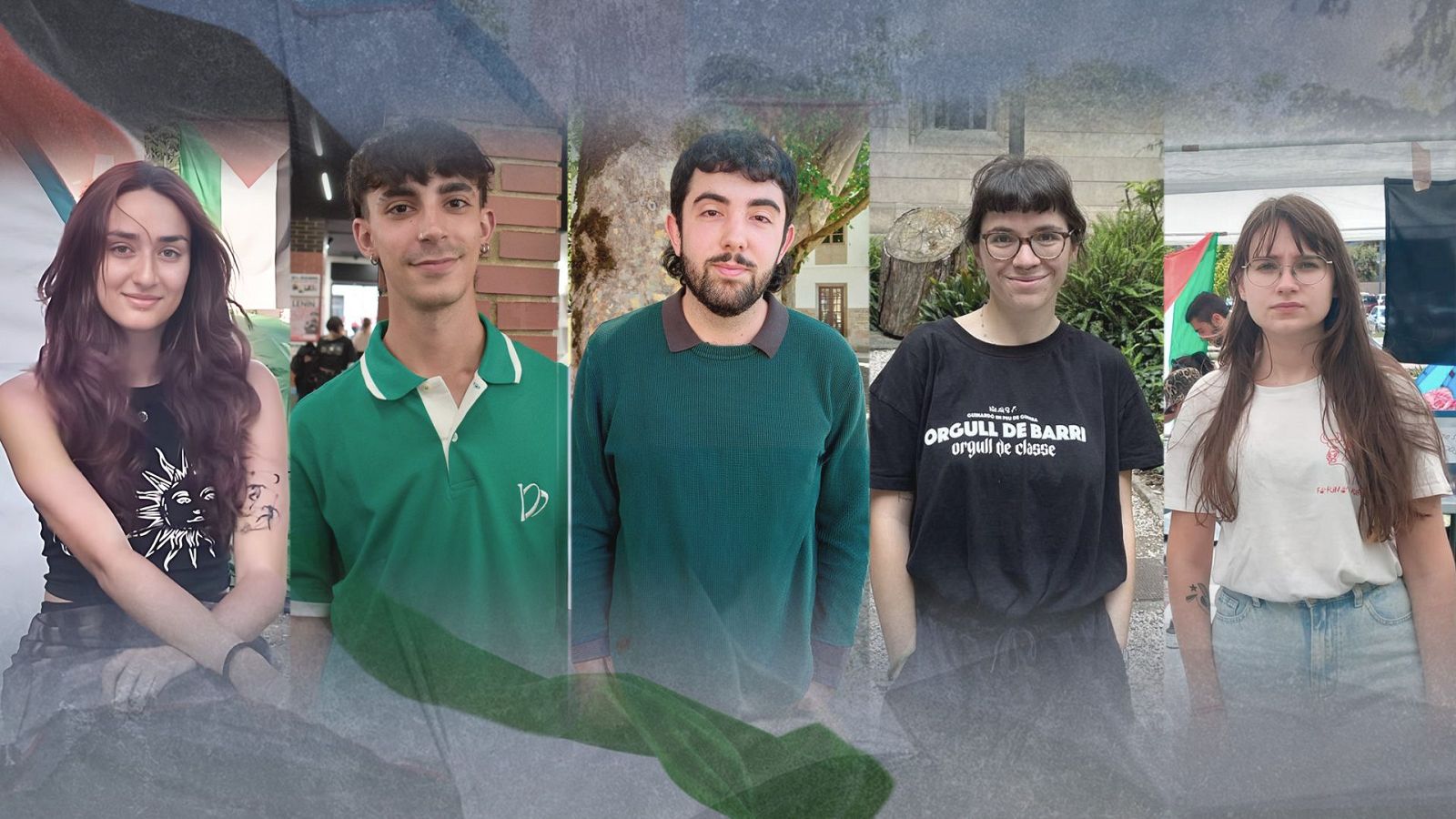 Estudiantes universitarios acampados por Palestina