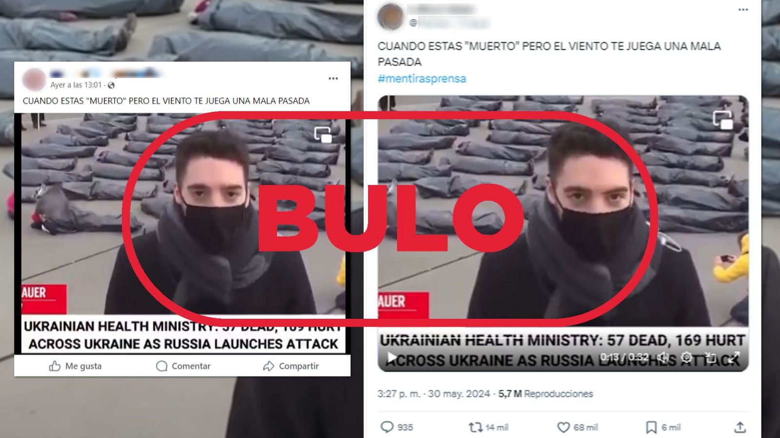 Guerra en Ucrania: No son personas fingiendo su muerte, es una protesta climática