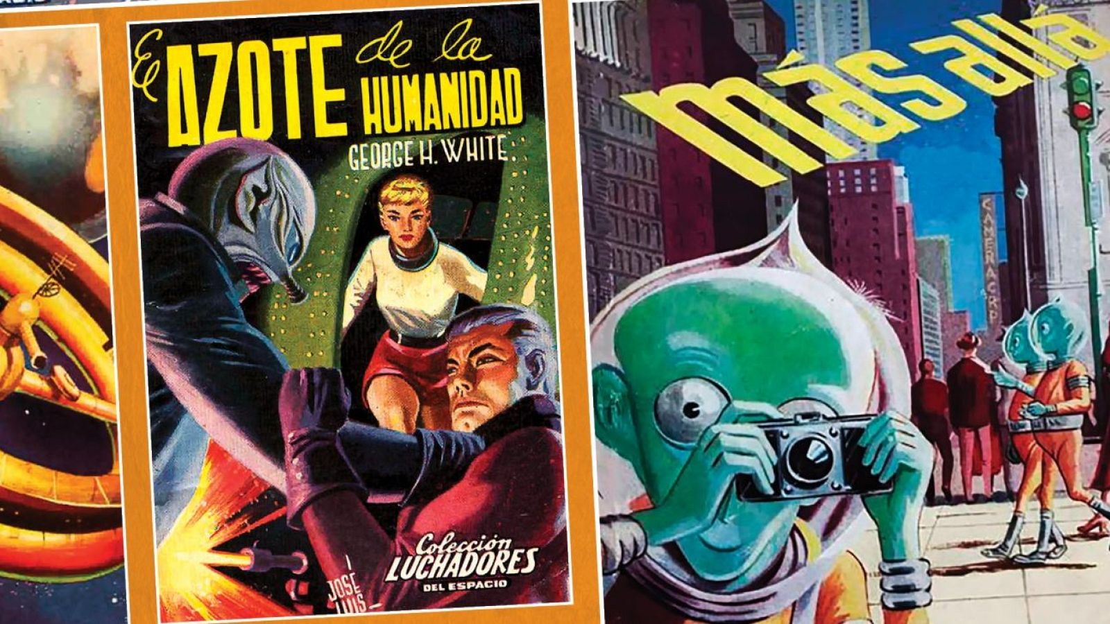 Detalle de la portada de 'Pioneros en el espacio exterior'