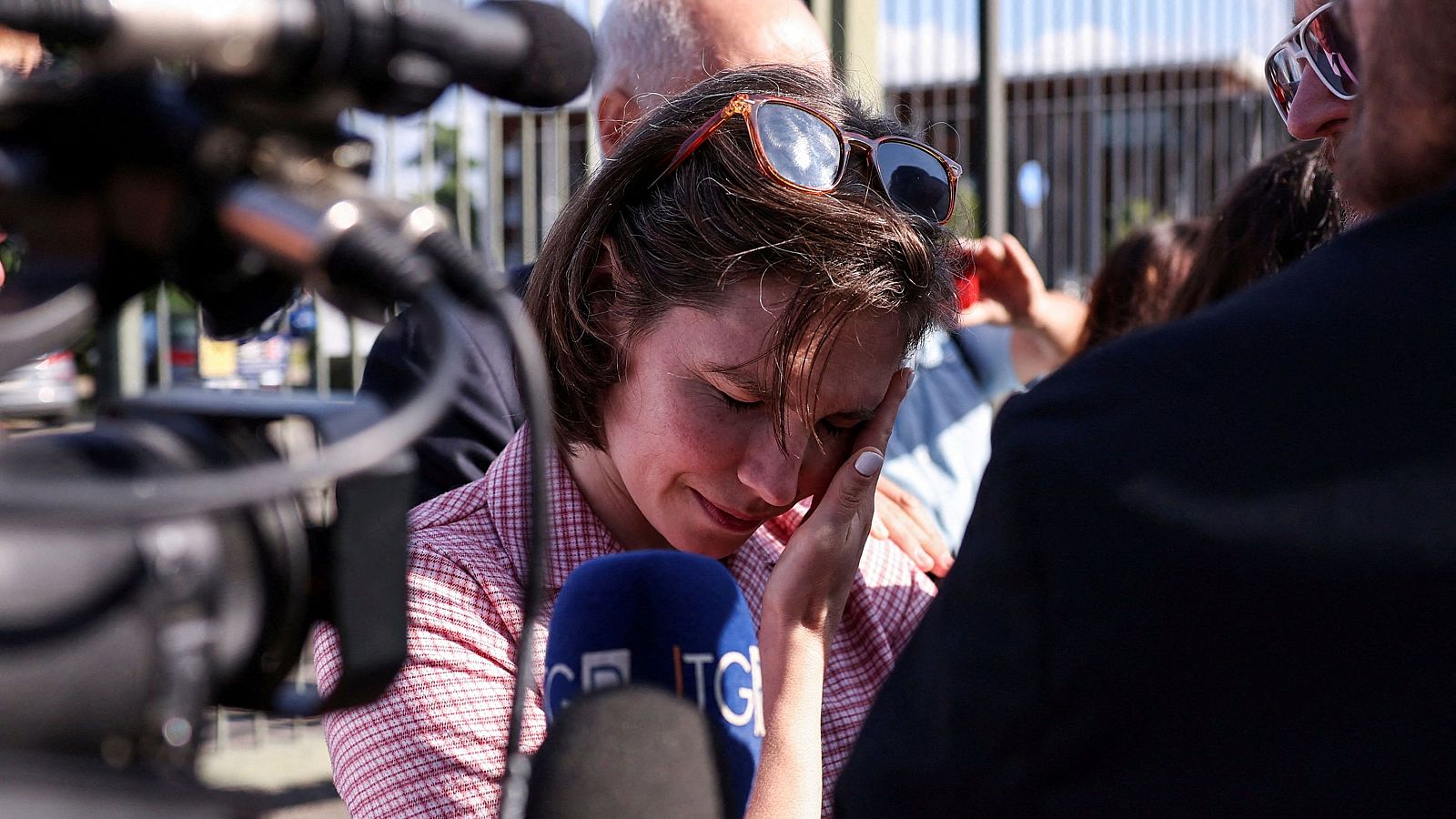 Amanda Knox a la entrada del juzgado de Florencia