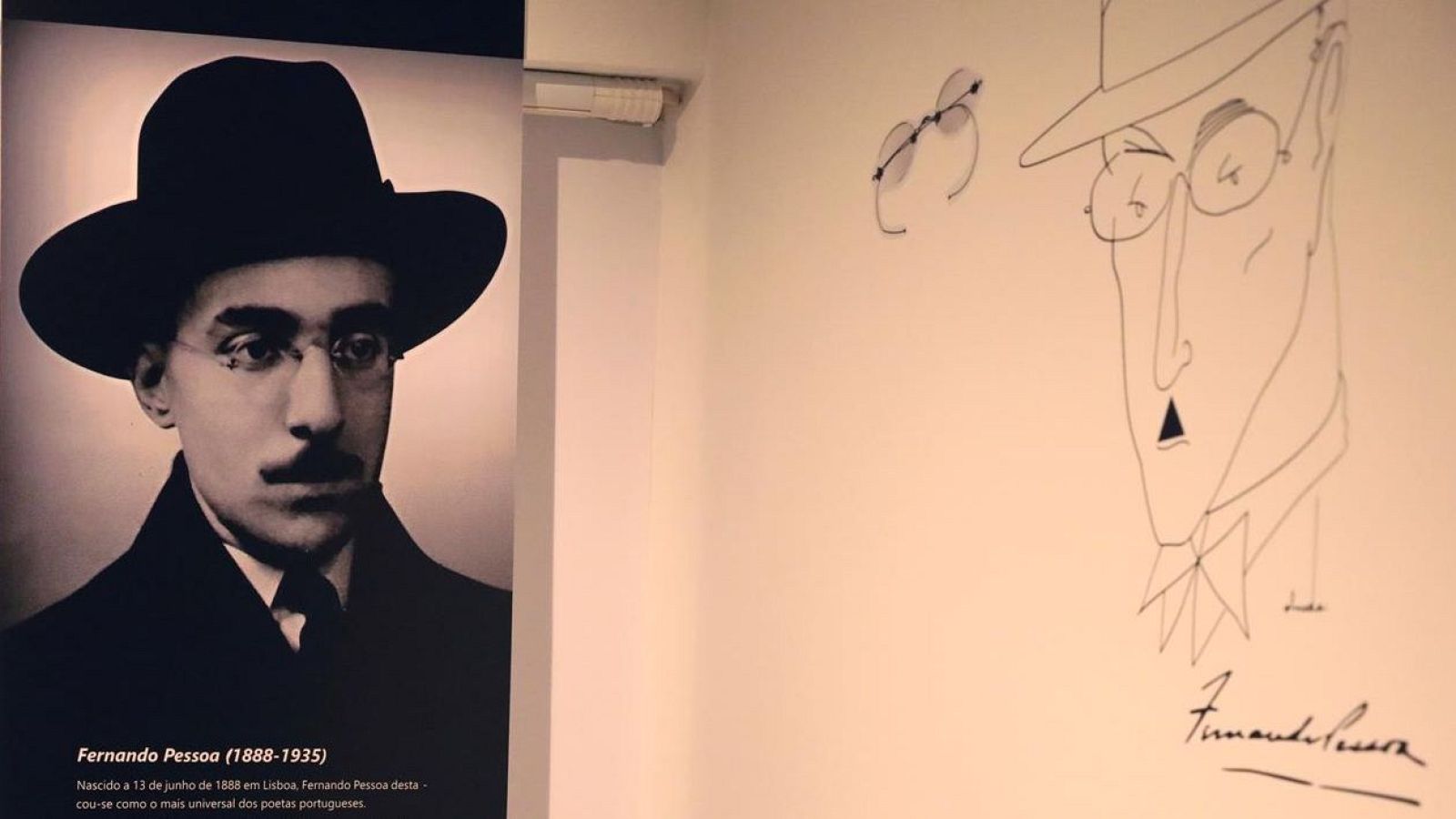 Pessoa y uno de sus heterónimos