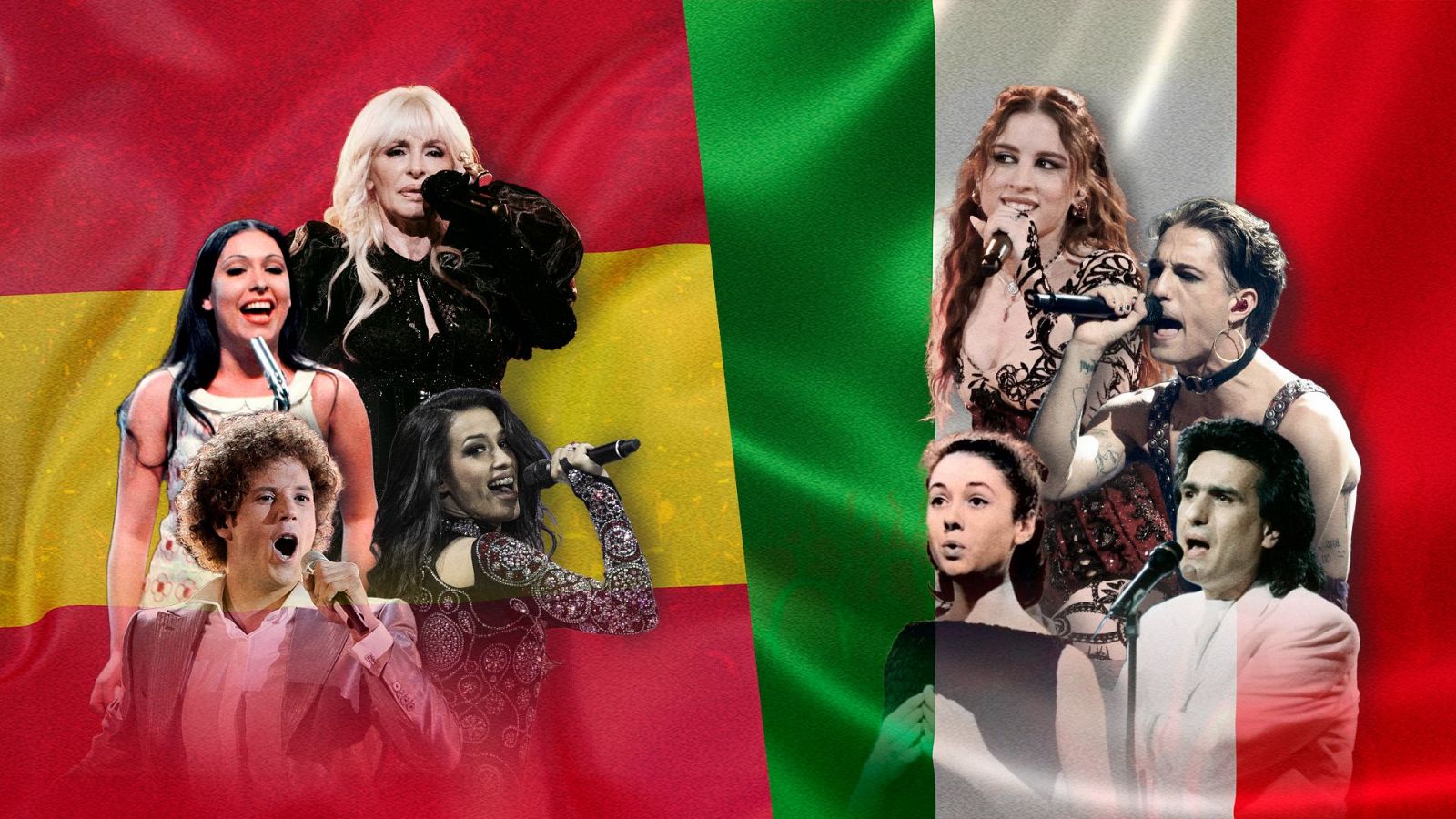 España vs Italia en Eurovisión