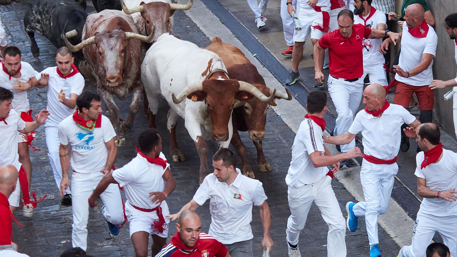 Tercer encierro de San Fermín 2023 en Pamplona (Navarra)