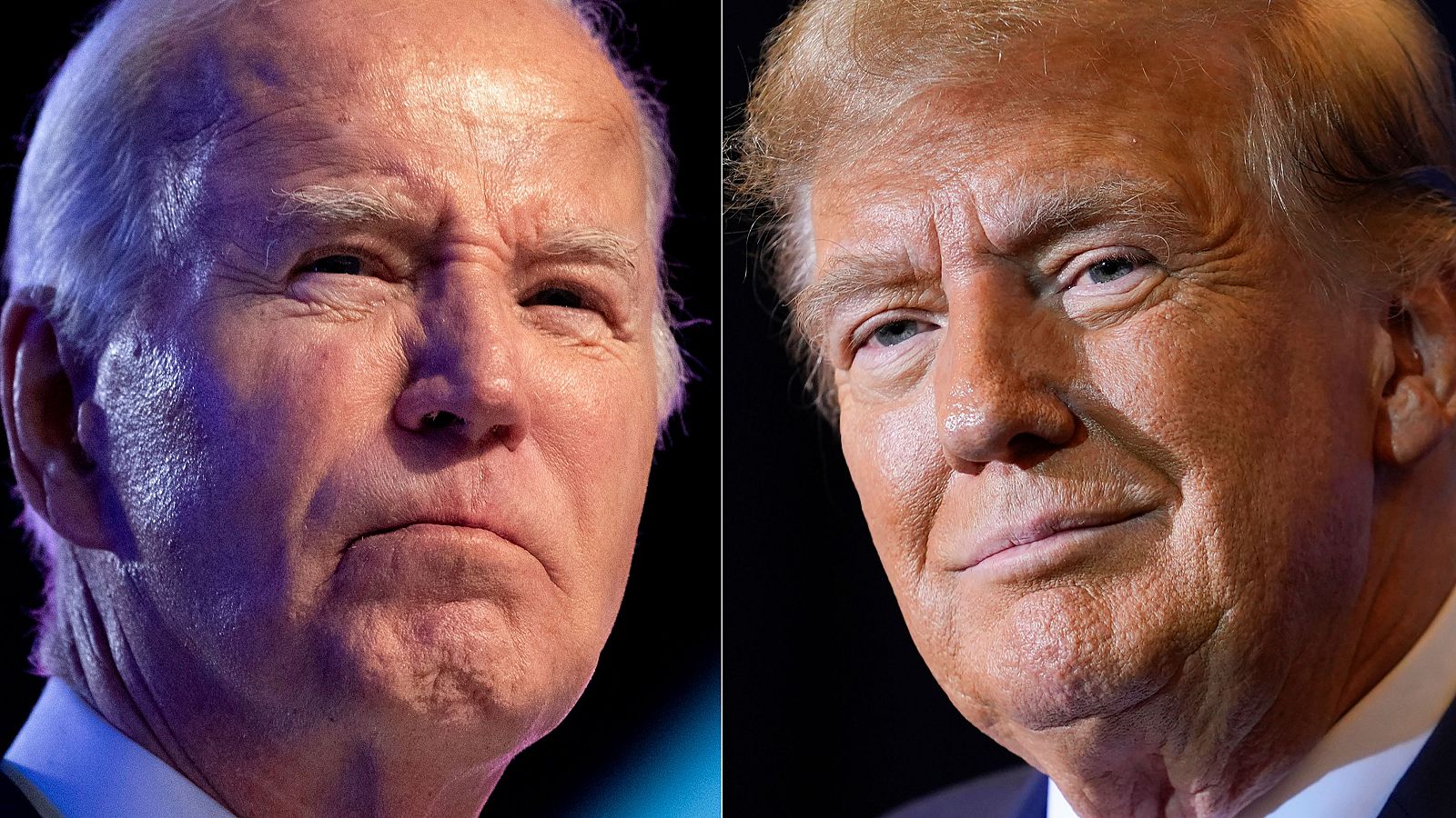 El presidente estadounidense, Joe Biden, y el expresidente Donald Trump