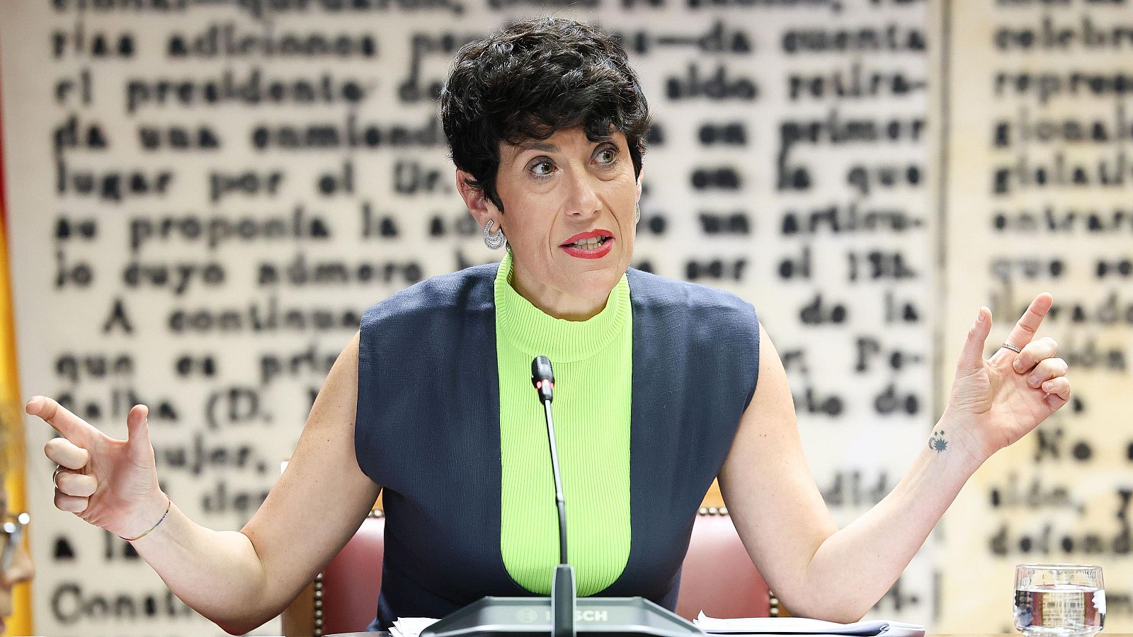 La exconsejera de Economía y Hacienda del Gobierno de Navarra, Elma Saiz, comparece ante la Comisión de Investigación sobre el ‘caso Koldo’