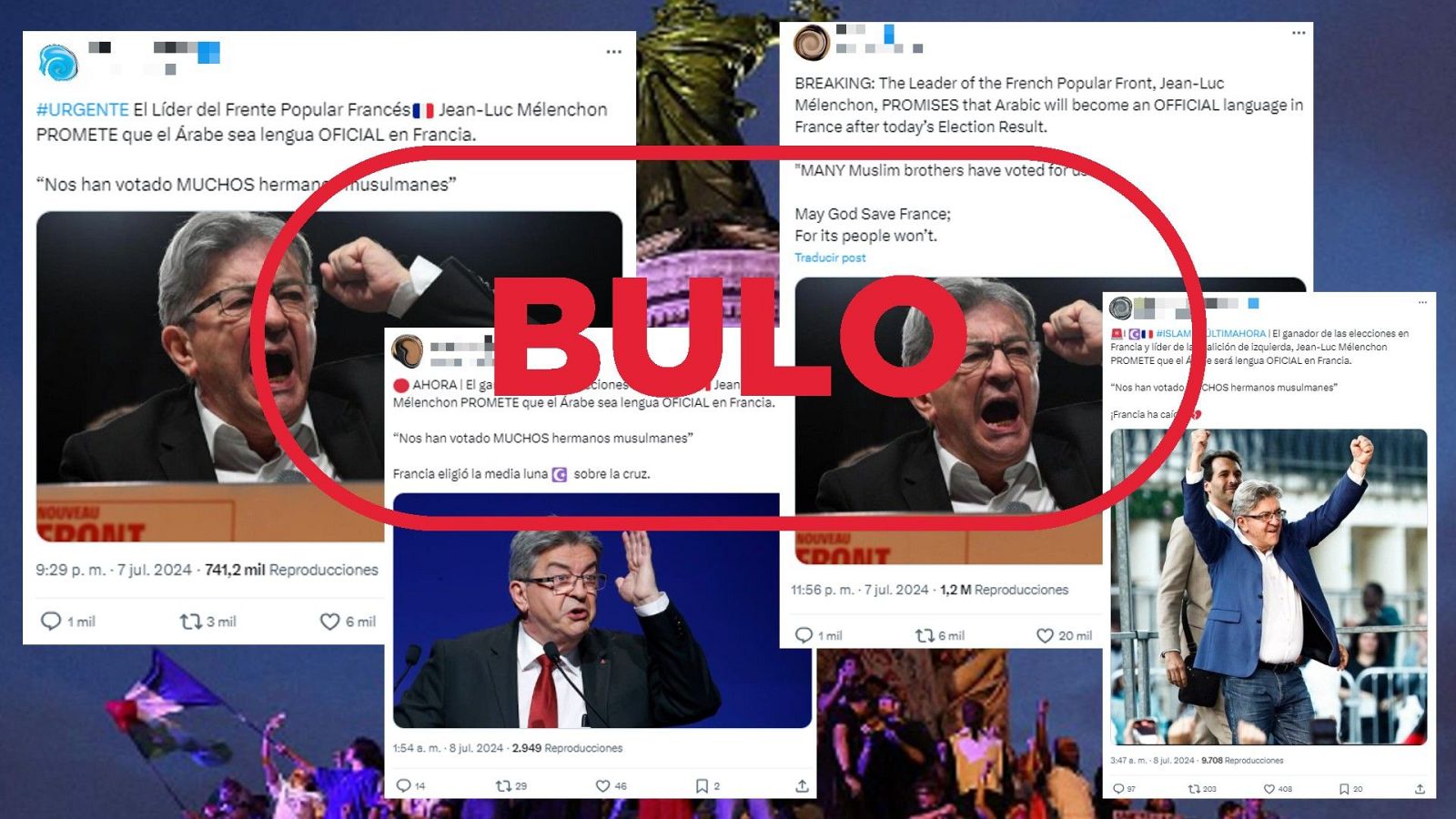 Elecciones Francia: Mélenchon no ha prometido que el árabe será idioma oficial