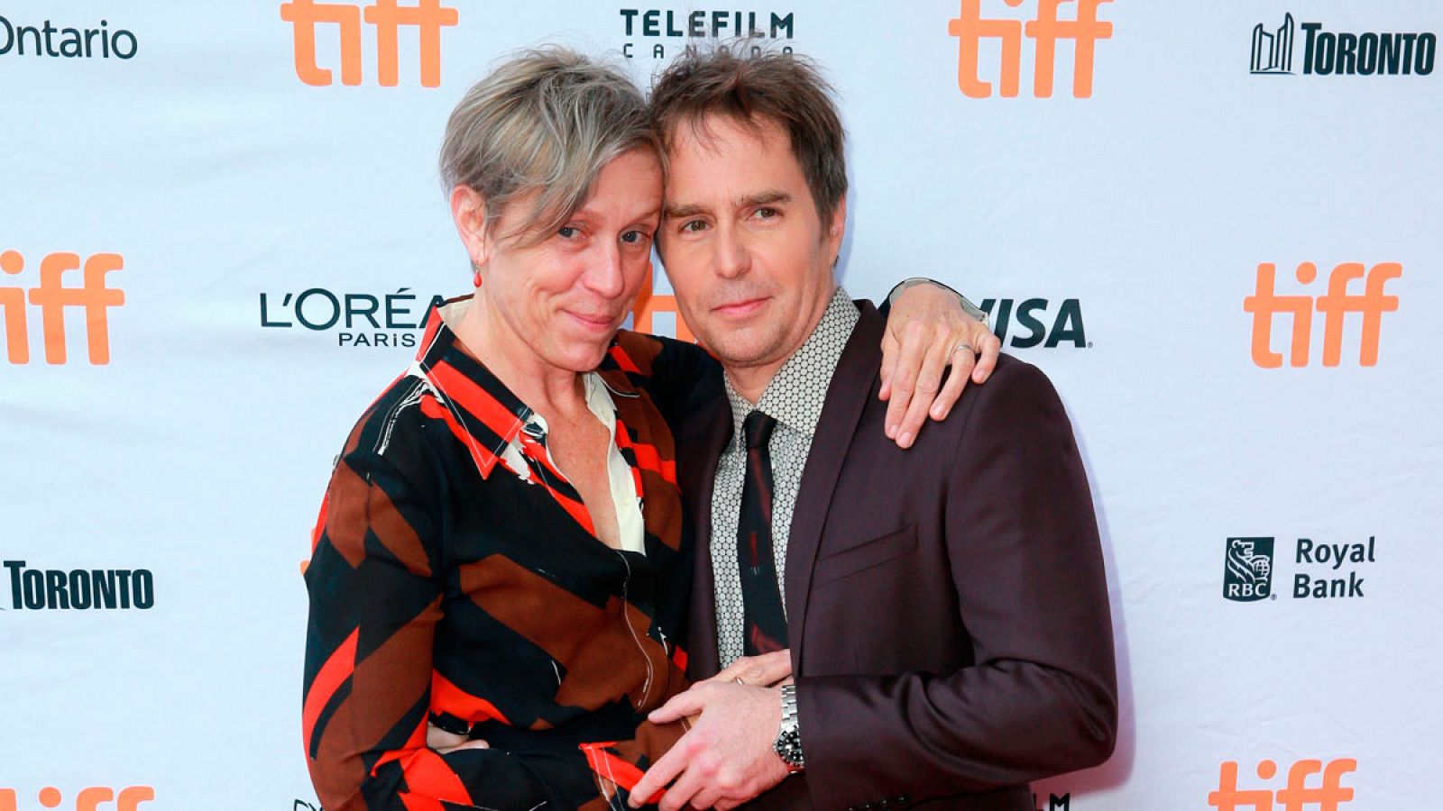 McDormand (i) y Sam Rockwell, de 'Three Billboards Outside Ebbing, Missouri'