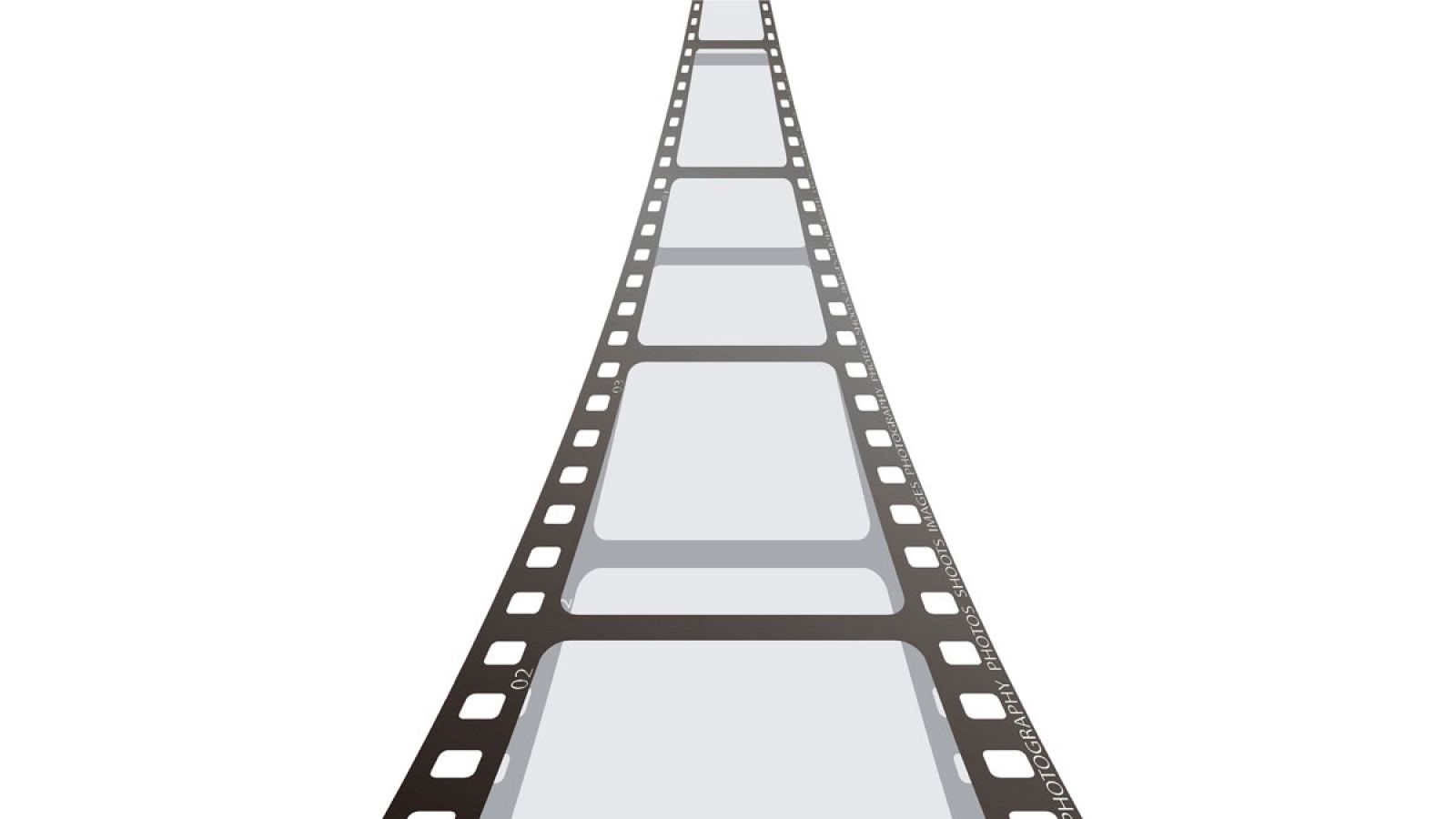 Una ilustración con un rollo de celuloide desplegado