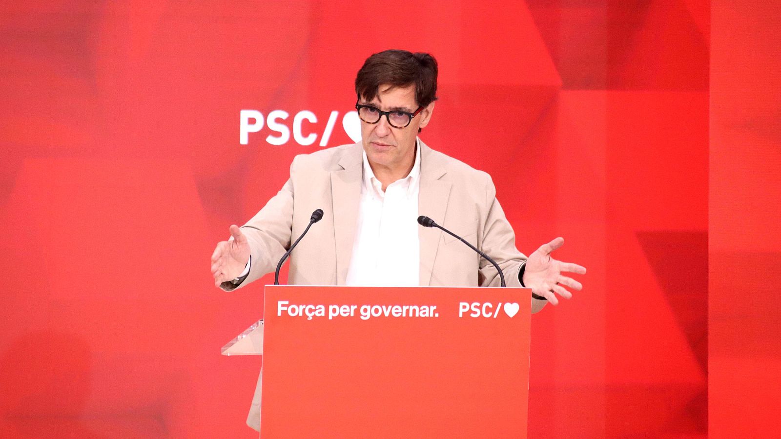 El primer secretari del PSC, Salvador Illa, intervenint davant la Comissió Executiva del partit (ACN | Mariona Puig)