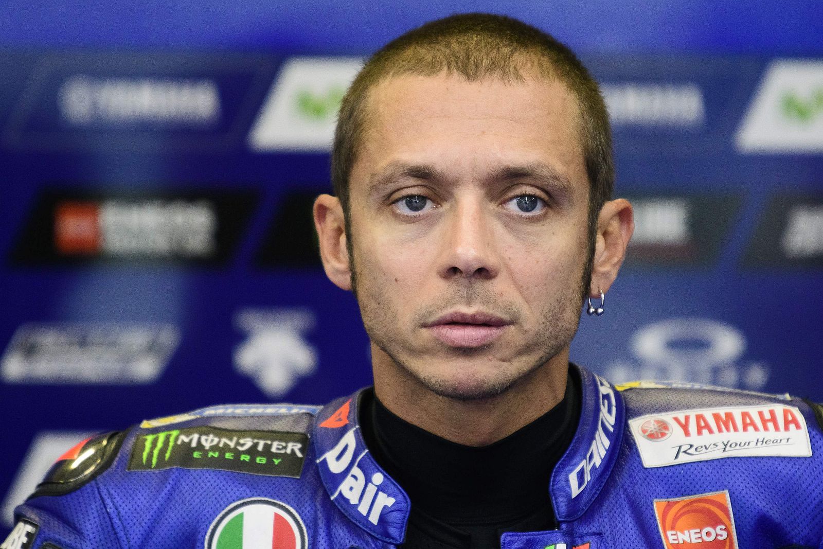 El piloto italiano de Yamaha, Valentino Rossi.