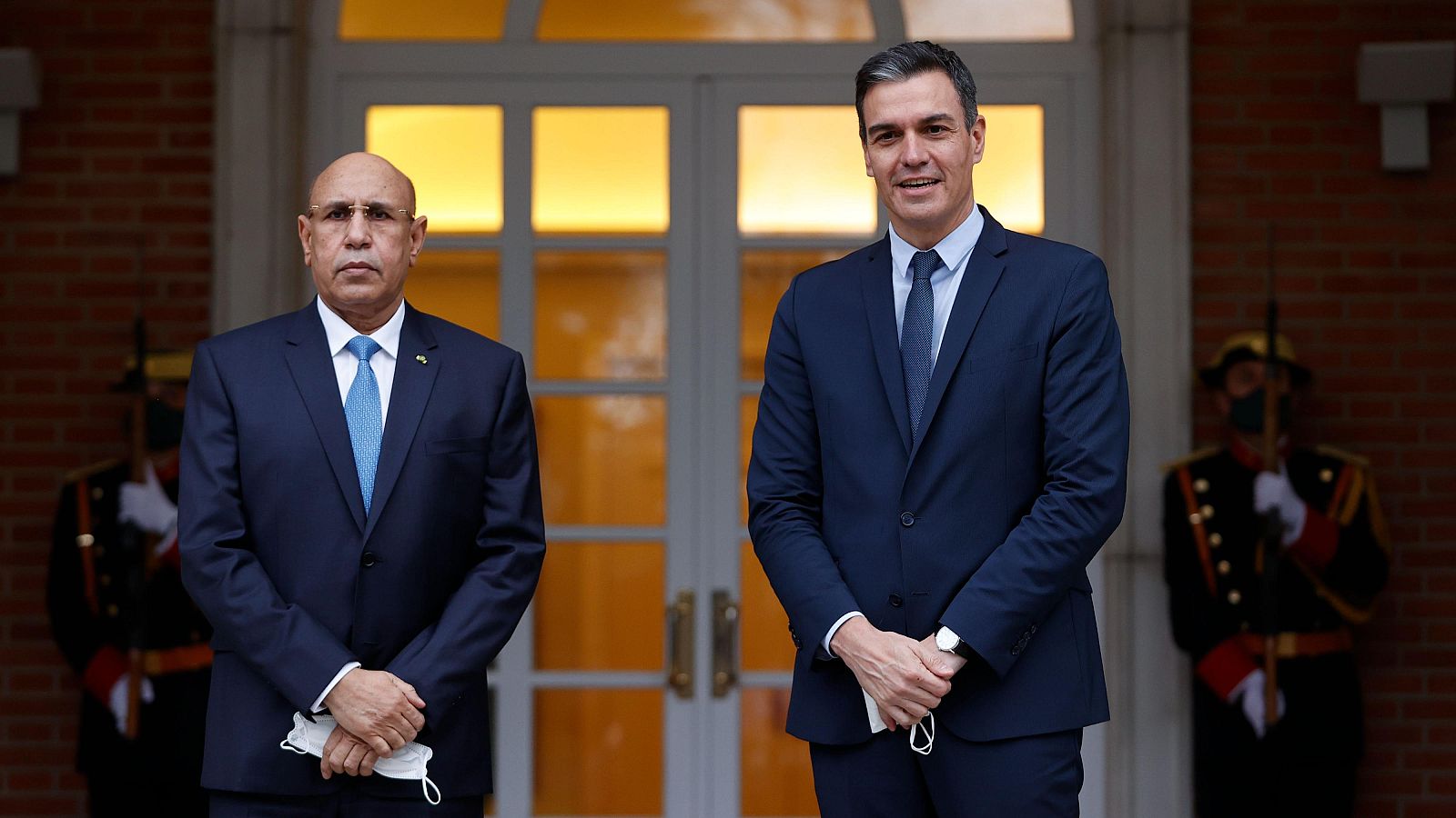 El presidente del Gobierno, Pedro Sánchez, recibe al presidente de Mauritania, Mohamed Ould Ghazouani, en 2022
