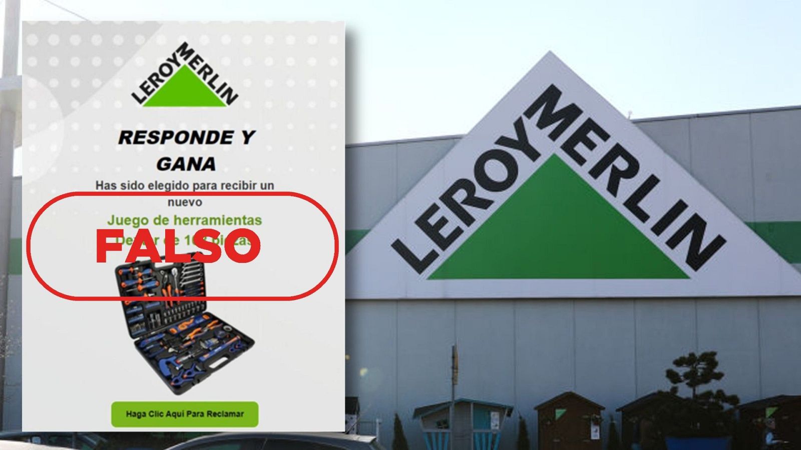 Leroy Merlín no regala un juego de herramientas, es un fraude