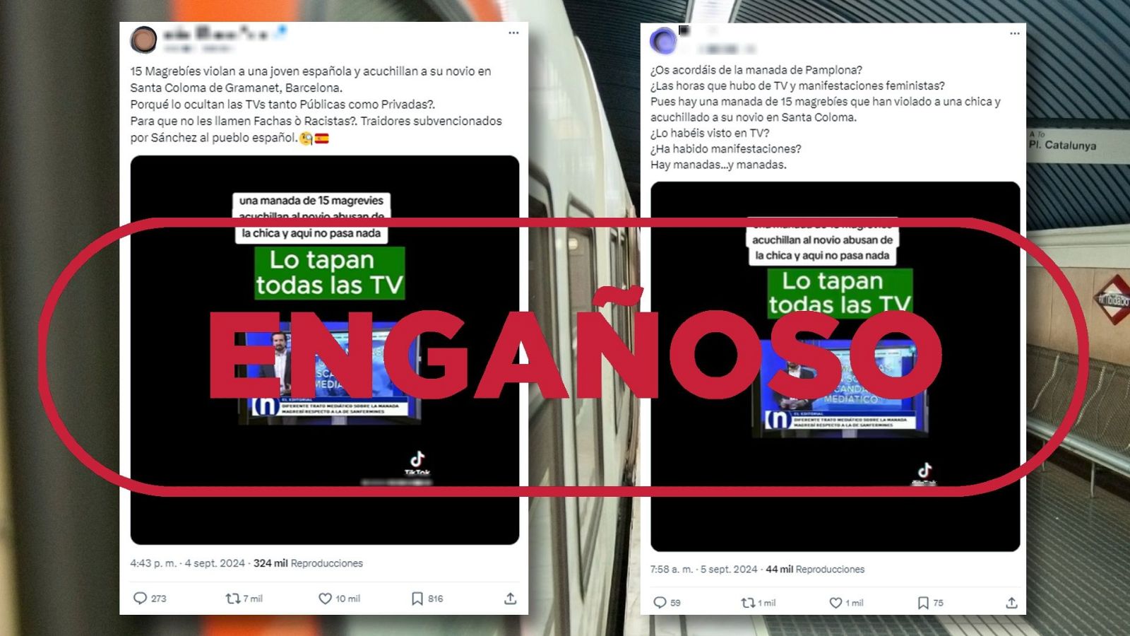 Esta agresión sexual múltiple en Santa Coloma no es actual