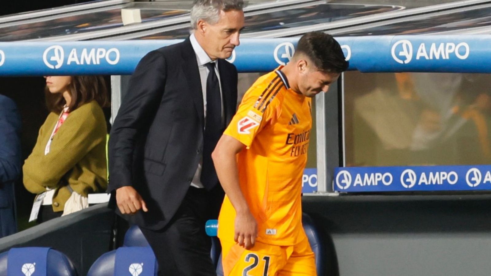Real Sociedad - Real Madrid: Brahim se retiró lesionado en Anoeta
