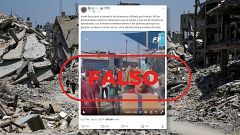 No es un almacén de alimentos liberado por el Ejército de Israel en Gaza, es falso