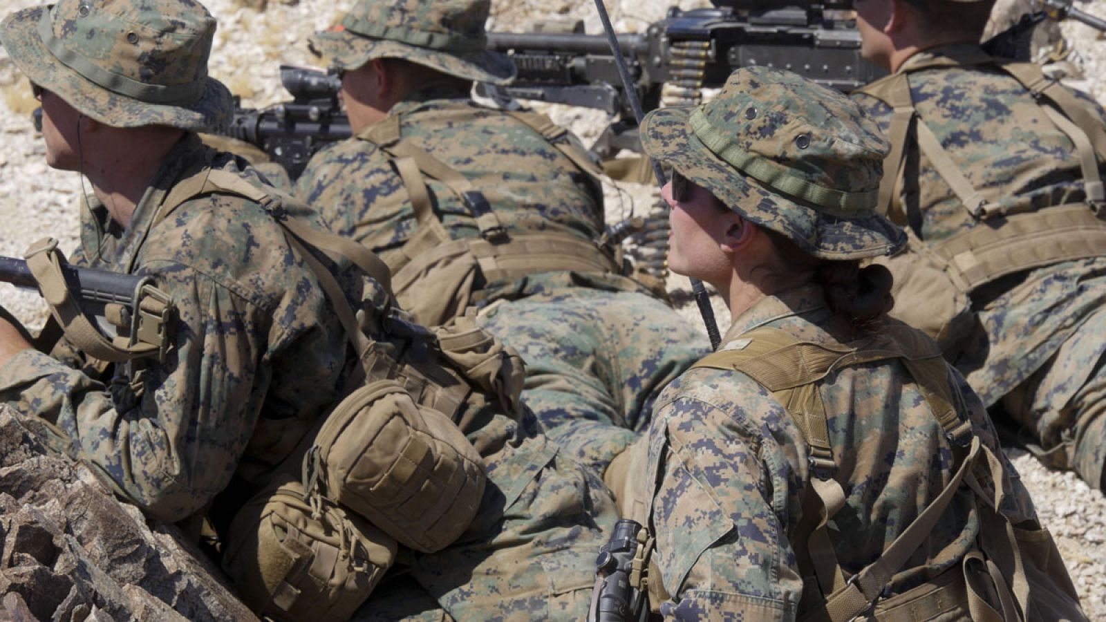 Fotografía de archivo de tropas militares estadounidenses