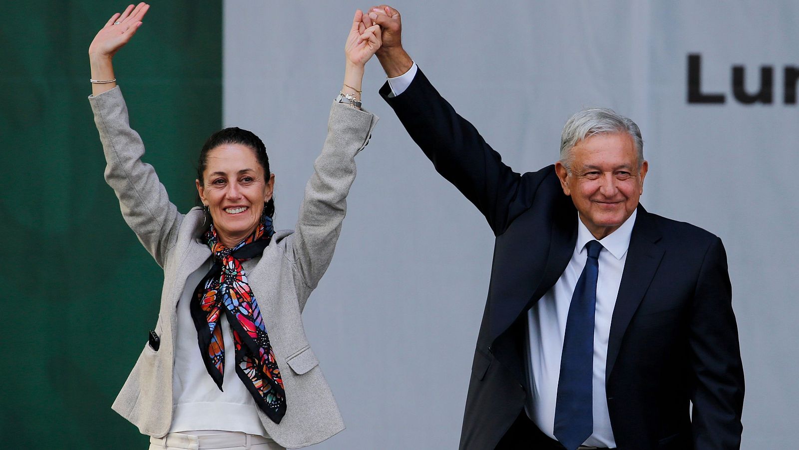 Claudia Sheinbaum y López Obrador