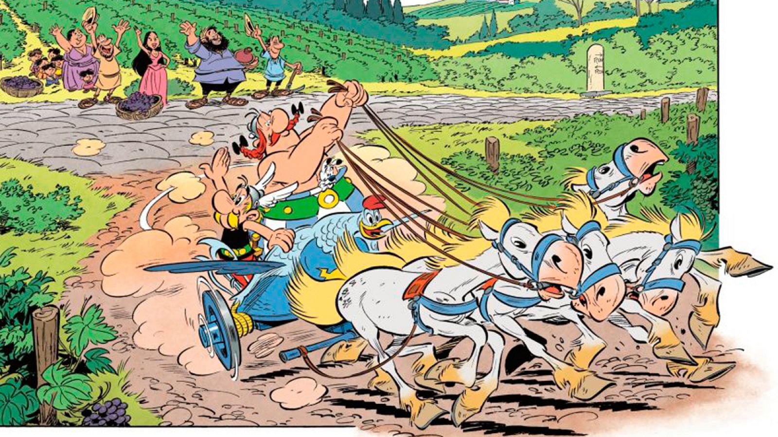 Viñeta de Astérix en Italia