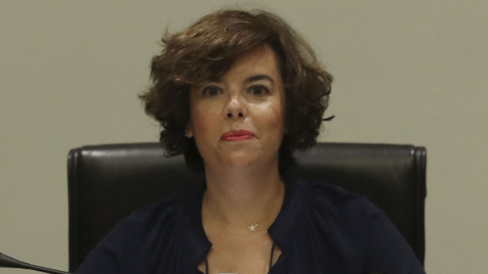 La vicepresidenta del Gobierno, Soraya Sáenz de Santamaría