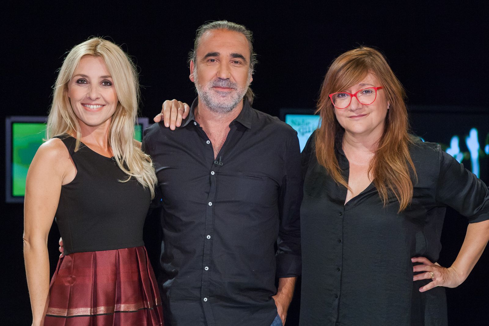 Cayetana Guillén Cuervo junto a Miguel Barros e Isabel Coixet