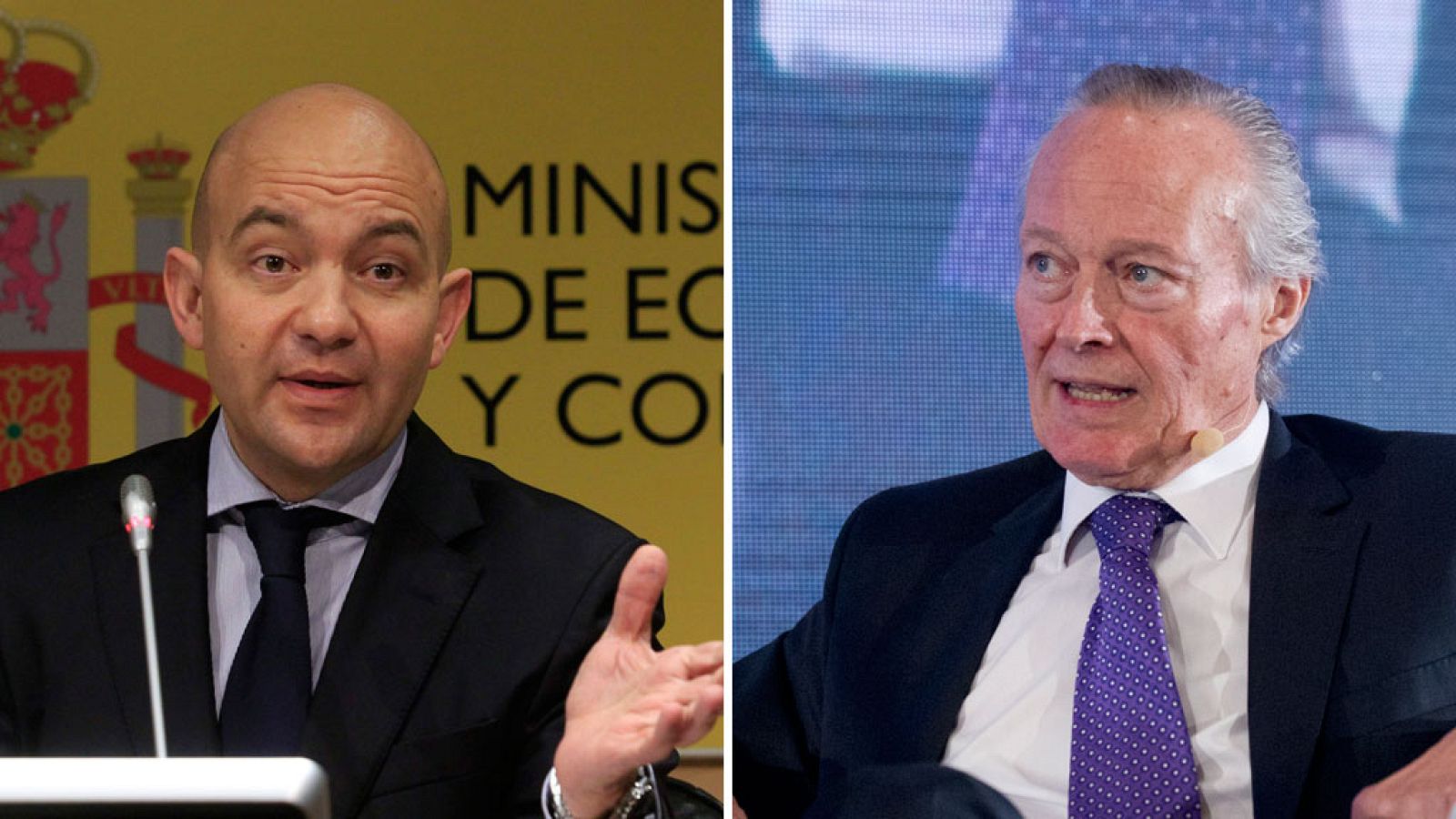 Jaime García Legaz y Josep Piqué en dos fotografías de archivo