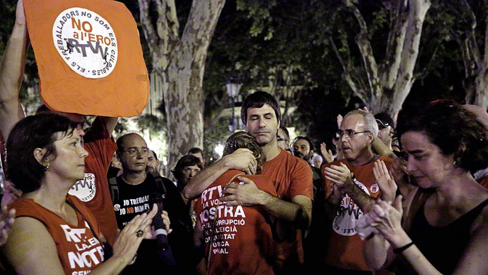 Imagen de archivo de algunos trabajadores de RTVV