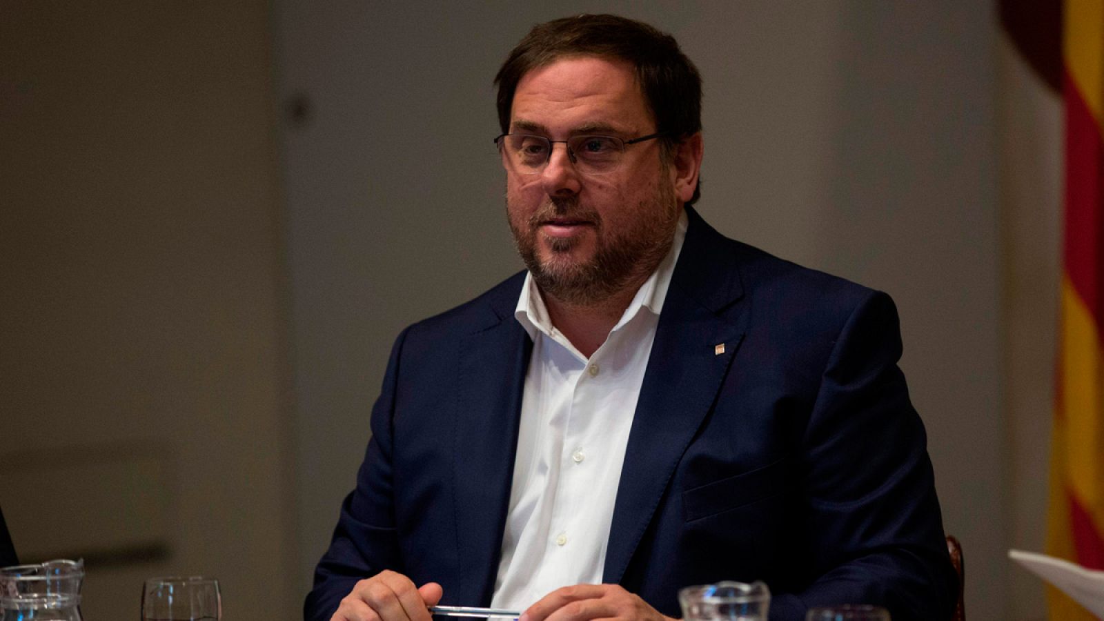 El vicepresidente catalán Oriol Junqueras durante una reunión del Govern