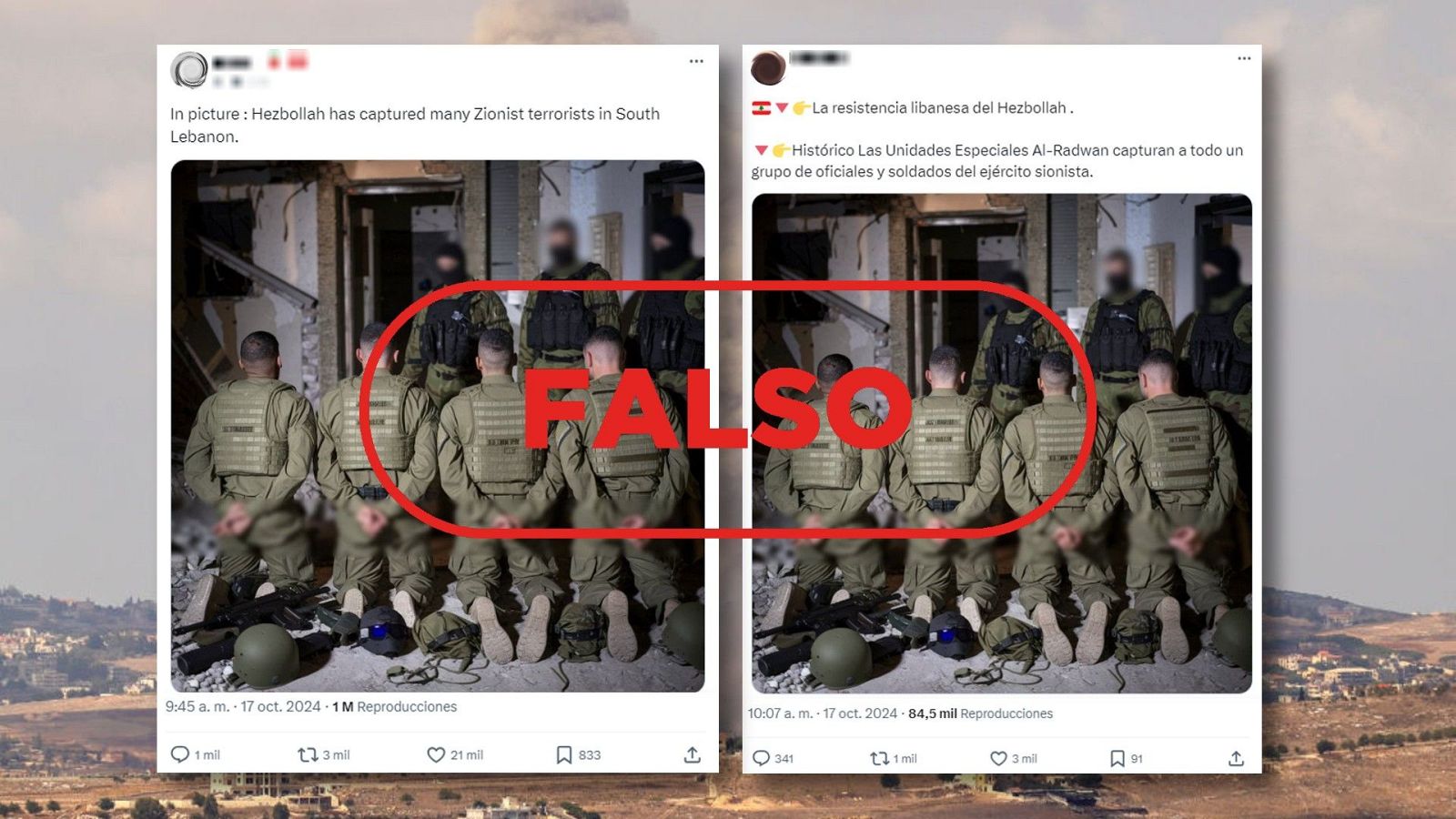 Esta imagen de soldados israelíes está creada con IA