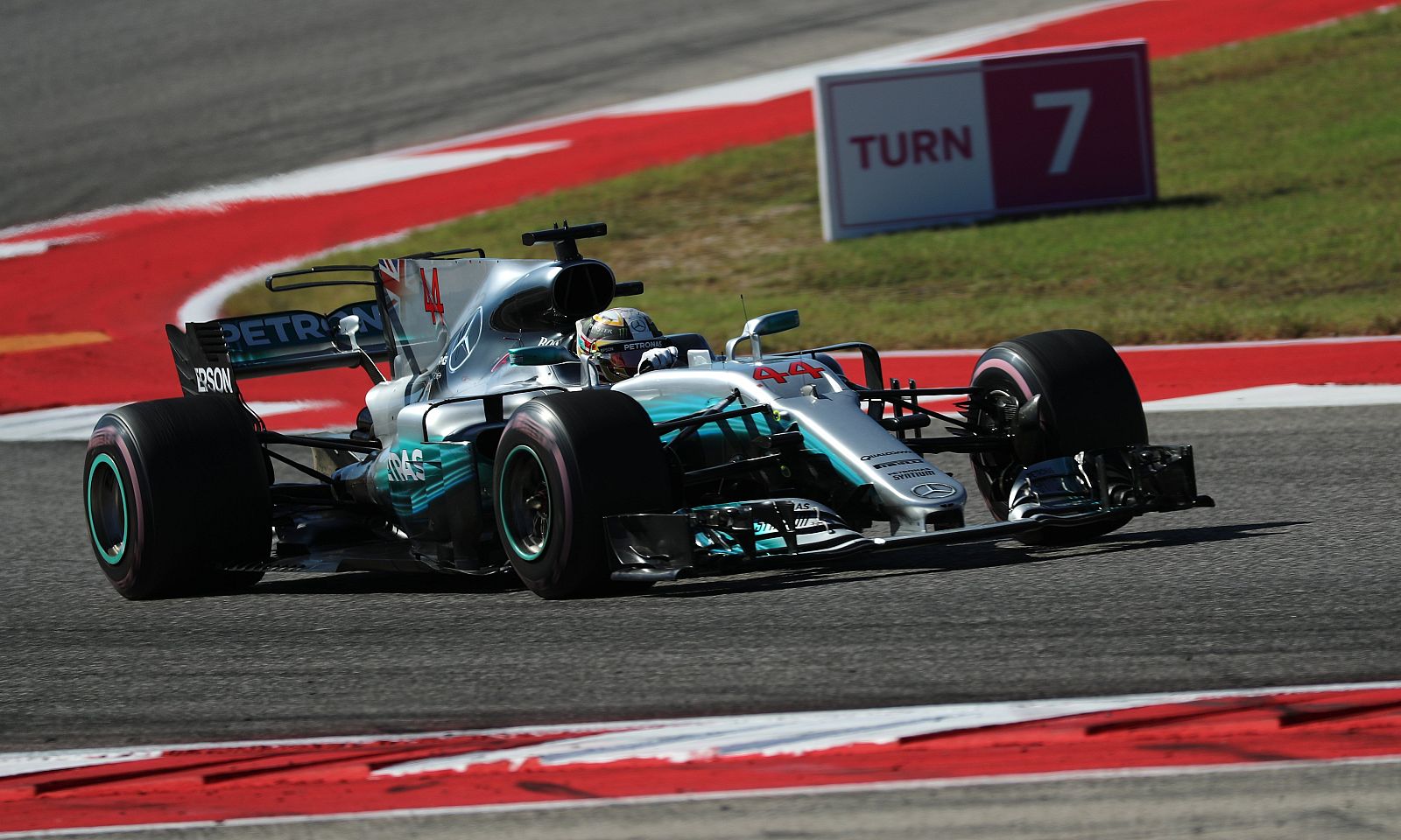 Hamilton en el circuito de Austin, Texas