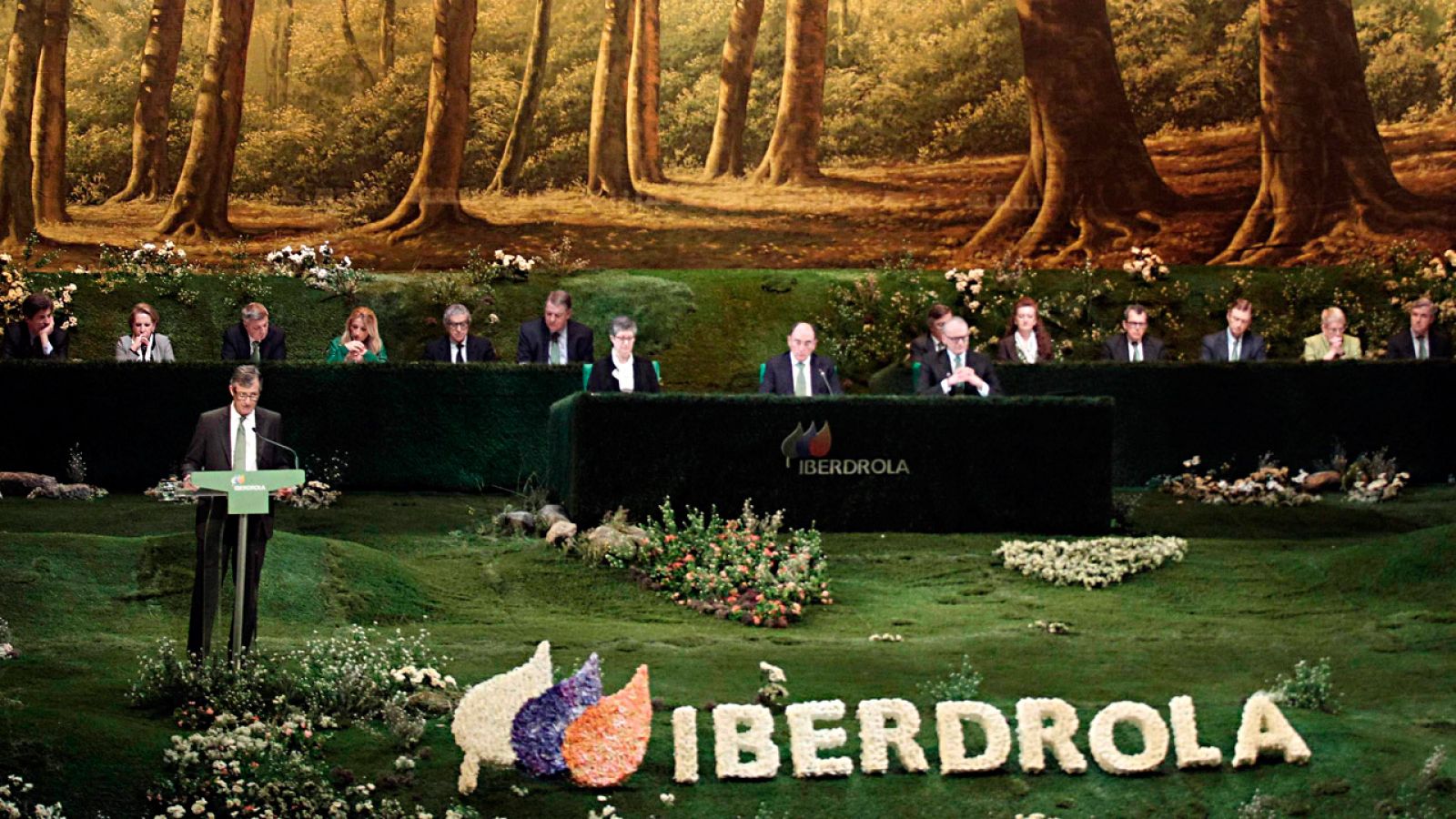 La dirección de Iberdrola en una junta de accionistas