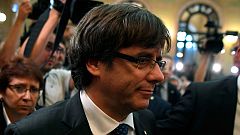 Puigdemont y Junqueras apelan a construir la República catalana en "paz, civismo y dignidad"