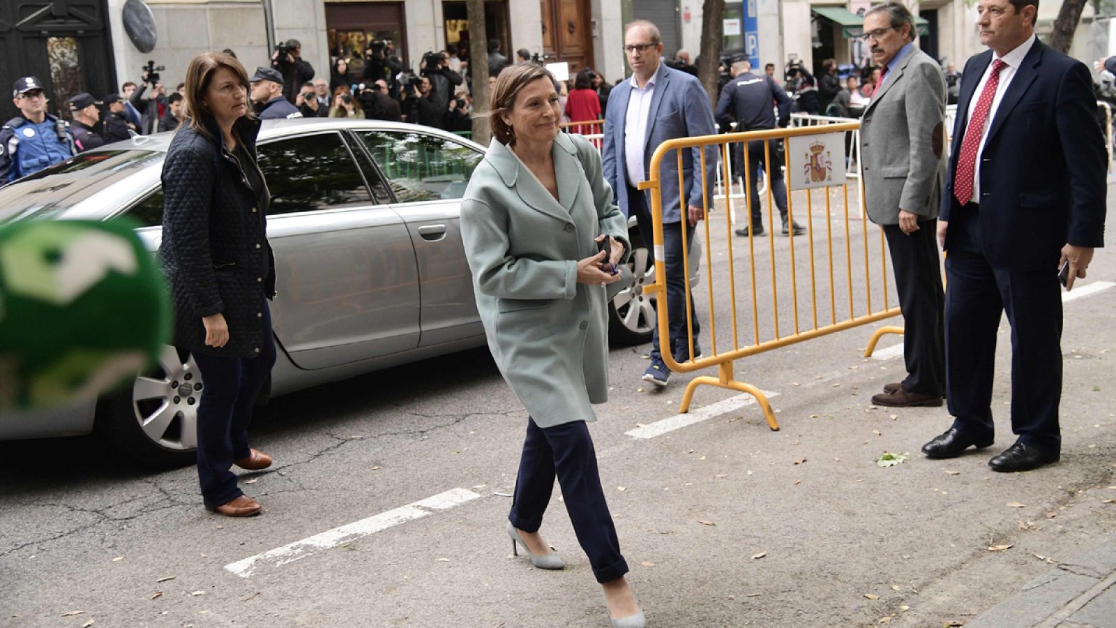 La presidenta del Parlament de Cataluña, Carme Forcadell, a su llegada al Tribunal Supremo
