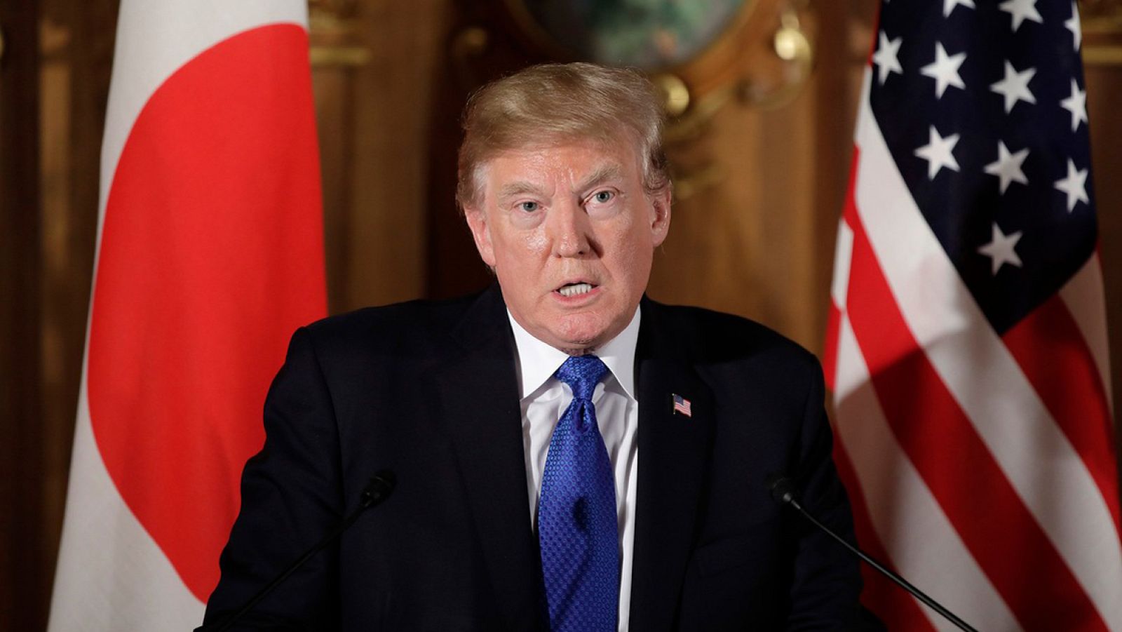 El presidente de EE.UU., Donald Trump, en Japón